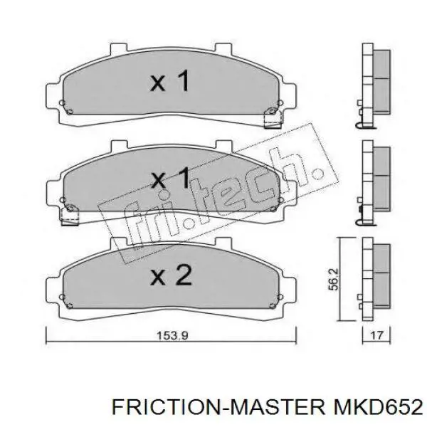 Передние тормозные колодки MKD652 Friction Master