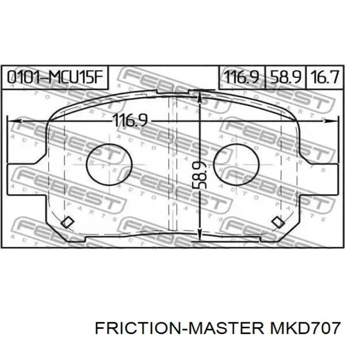 Колодки Friction Master MKD707 цена, от 17.95 USD