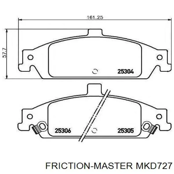 Колодки Friction Master MKD727 цена, от 29.69 USD