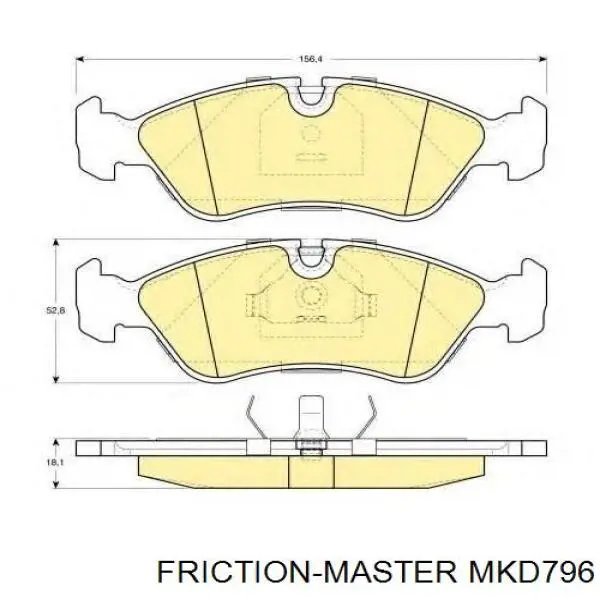 Купить MKD796 Friction Master Колодки тормозные