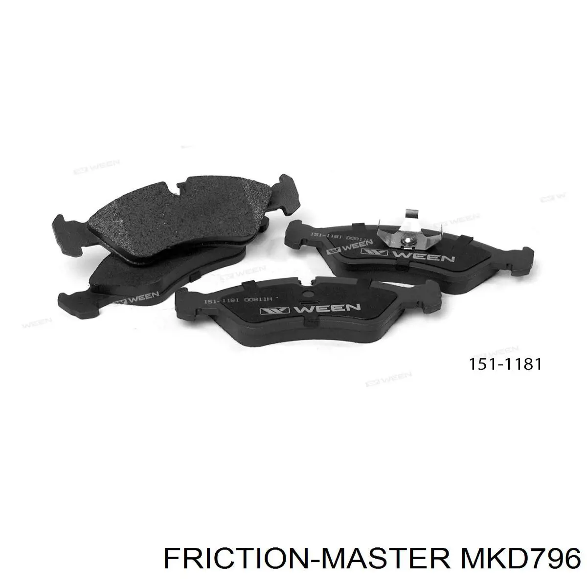 MKD796 Friction Master Колодки передние