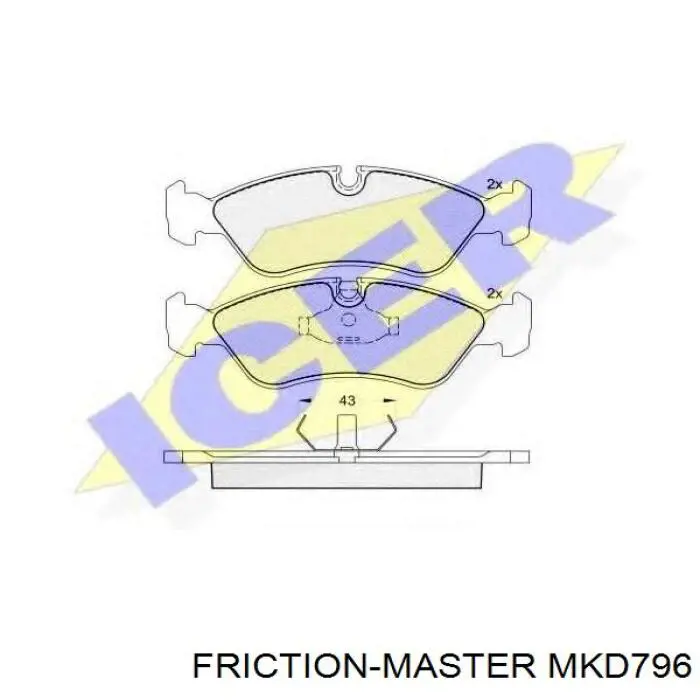MKD796 Friction Master Колодки передние