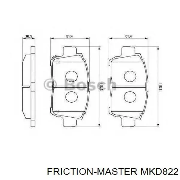 MKD822 Friction Master Колодки передние