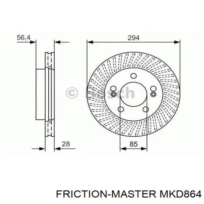 Тормозные колодки Friction Master MKD864