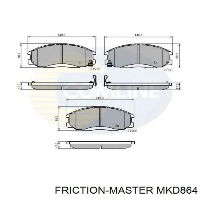 Колодки Friction Master MKD864 цена, от 22.44 USD
