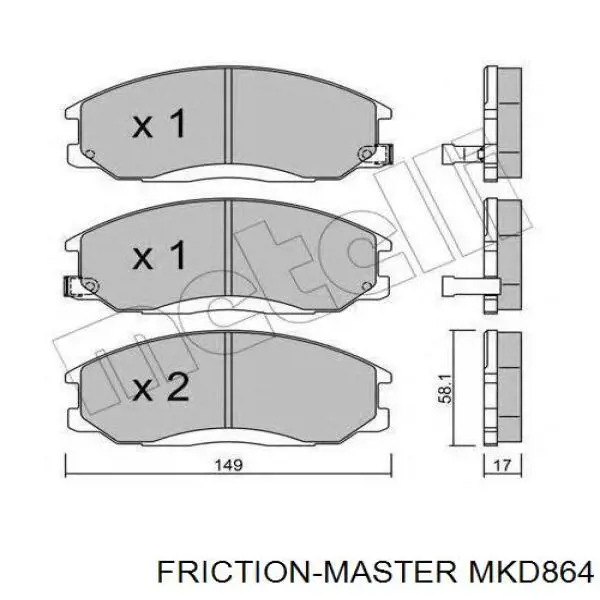 MKD864 Friction Master Колодки передние