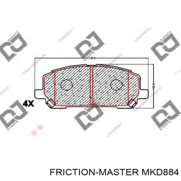 Колодки Friction Master MKD884 цена, от 24.24 USD
