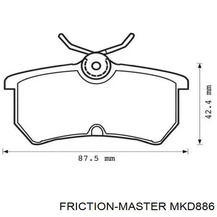 Колодки дисковые  Friction Master MKD886 цена, от 10.14 USD