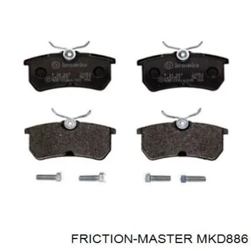 Задние тормозные колодки MKD886 Friction Master