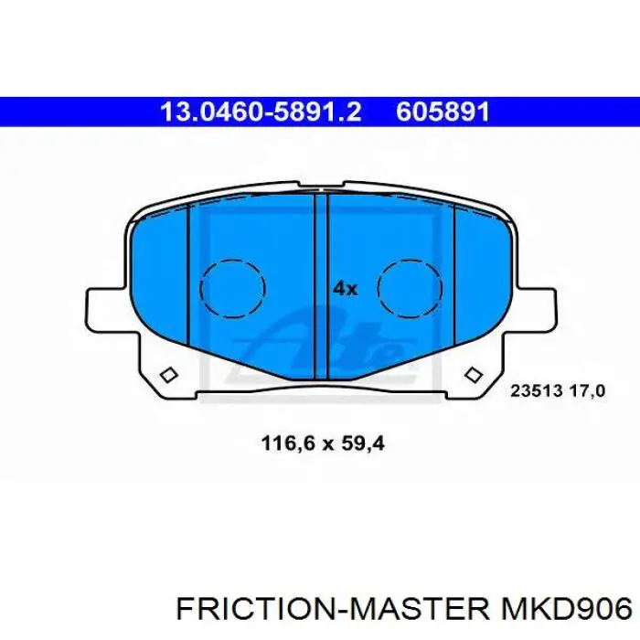 Купить MKD906 Friction Master Колодки тормозные
