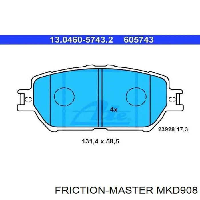 MKD908 Friction Master Колодки передние