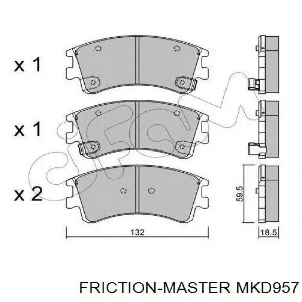 MKD957 Friction Master Колодки передние