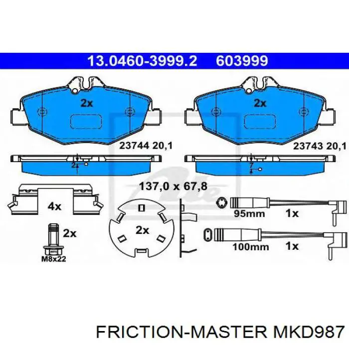 Колодки Friction Master MKD987 цена, от 20.63 USD