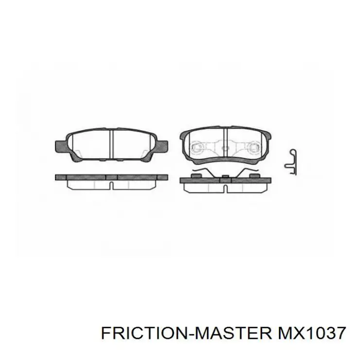 Задние тормозные колодки MX1037 Friction Master