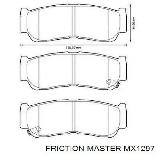 MX1297 Friction Master Колодки тормозные дисковые комплект