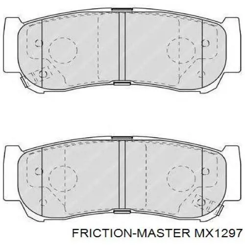Купить MX1297 Friction Master Колодки тормозные задние, дисковые