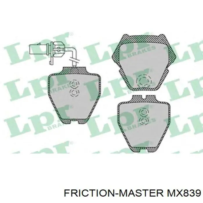 Передние тормозные колодки MX839 Friction Master