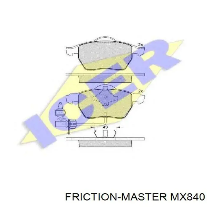 Колодки Friction Master MX840 цена, от 21.90 USD