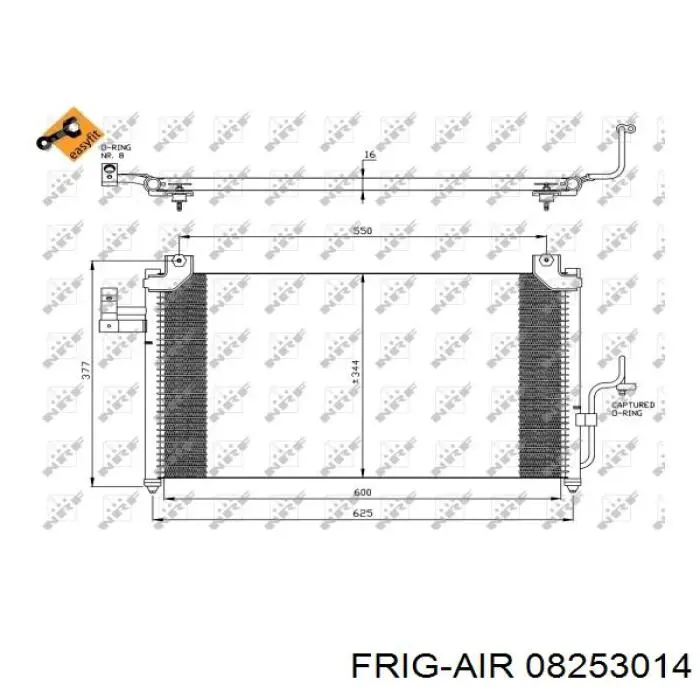 Радиатор кондиционера 08253014 Frig AIR