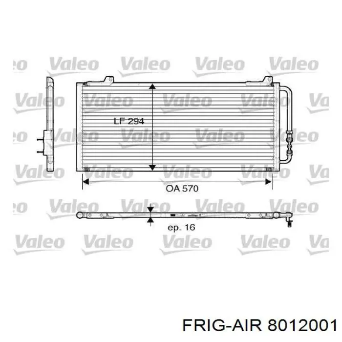 Радиатор кондиционера 8012001 Frig AIR