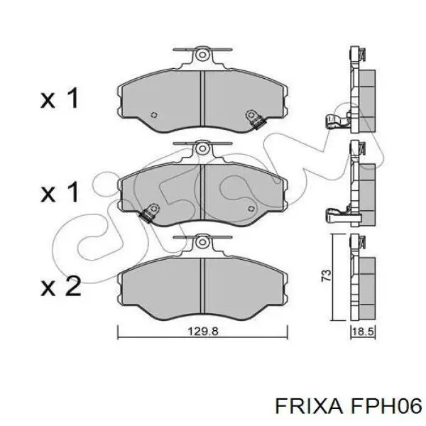 Передние тормозные колодки FPH06 Hankook Frixa