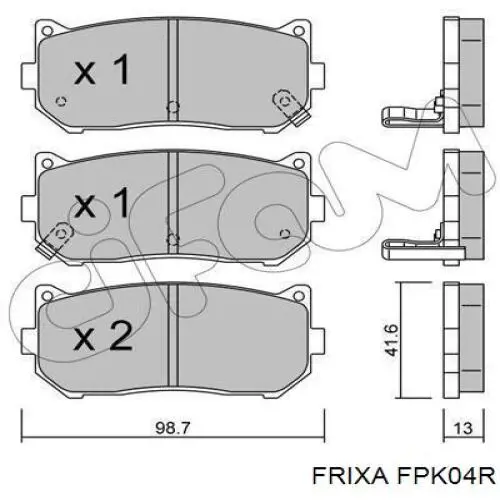 FPK04R Hankook Frixa передние тормозные колодки