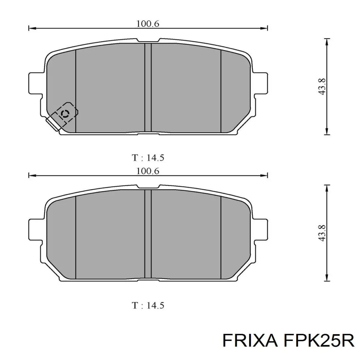 FPK25R Hankook Frixa Колодки тормозные дисковые комплект