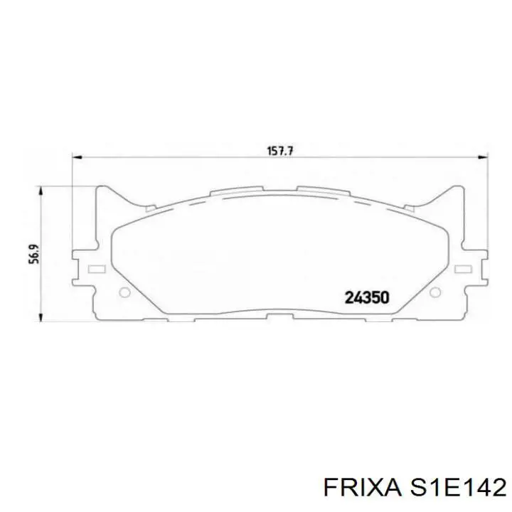 Передние тормозные колодки S1E142 Hankook Frixa