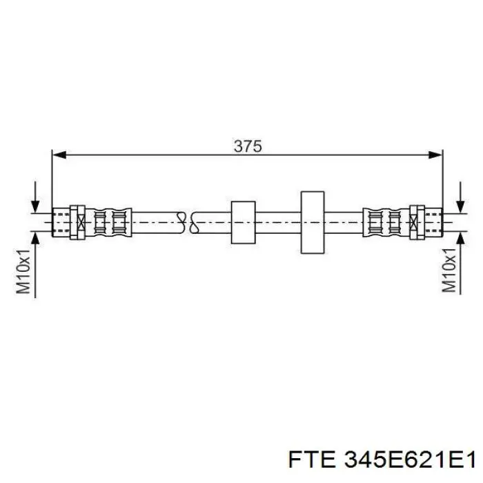 Купить 345E621E1 FTE Шланг тормозной передний
