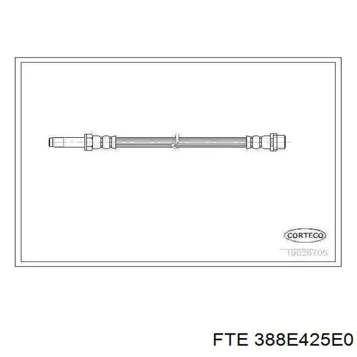 Шланг тормозной передний 9240031 FTE