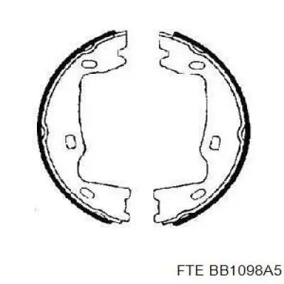 BB1098A5 FTE колодки ручника (стояночного тормоза)