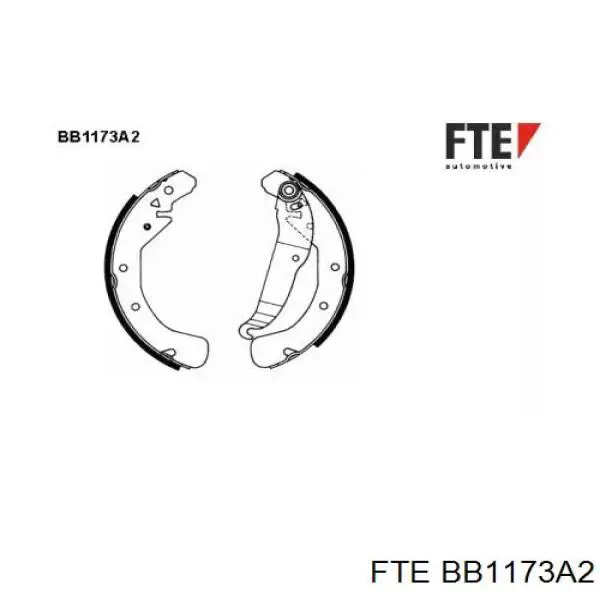 BB1173A2 FTE колодки тормозные задние барабанные