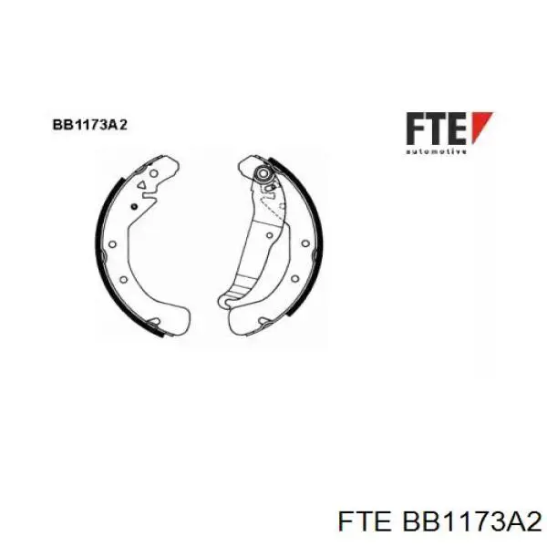 Задние барабанные колодки BB1173A2 FTE