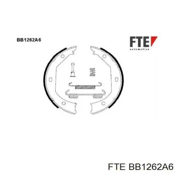 Колодки ручника (стояночного тормоза) FTE BB1262A6