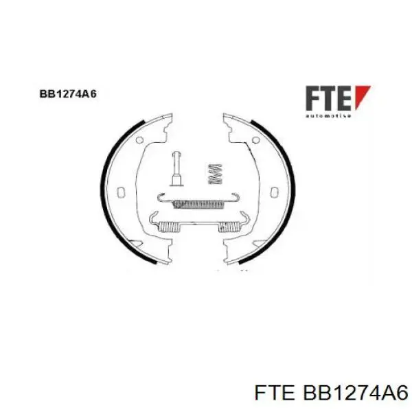 BB1274A6 FTE колодки ручника (стояночного тормоза)