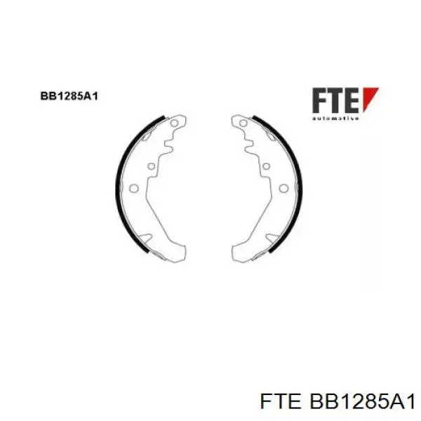BB1285A1 FTE колодки тормозные задние барабанные