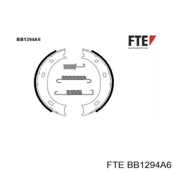Колодки ручника (стояночного тормоза) FTE BB1294A6