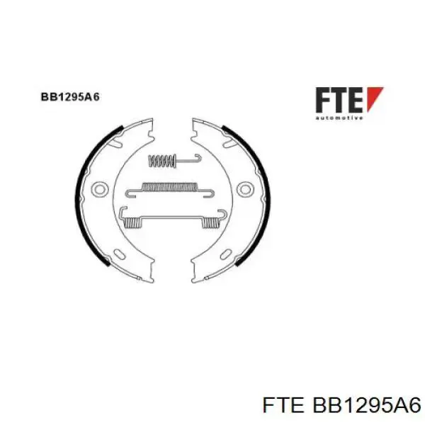 BB1295A6 FTE колодки ручника (стояночного тормоза)