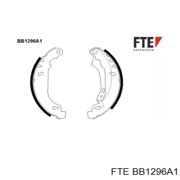 BB1296A1 FTE колодки тормозные задние барабанные