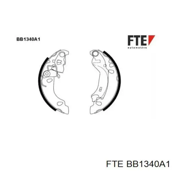 BB1340A1 FTE колодки тормозные задние барабанные