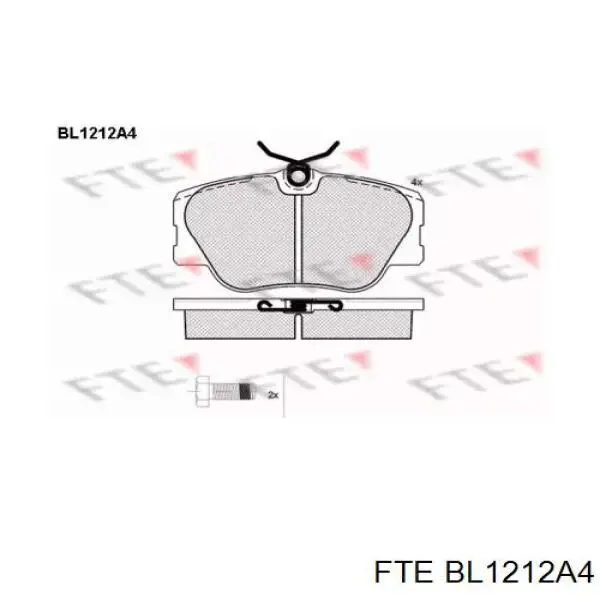BL1212A4 FTE колодки тормозные передние дисковые