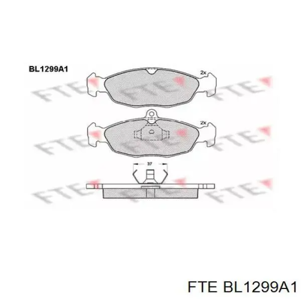 BL1299A1 FTE колодки тормозные передние дисковые