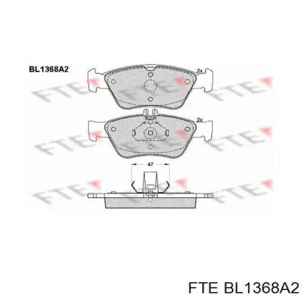 BL1368A2 FTE колодки тормозные передние дисковые