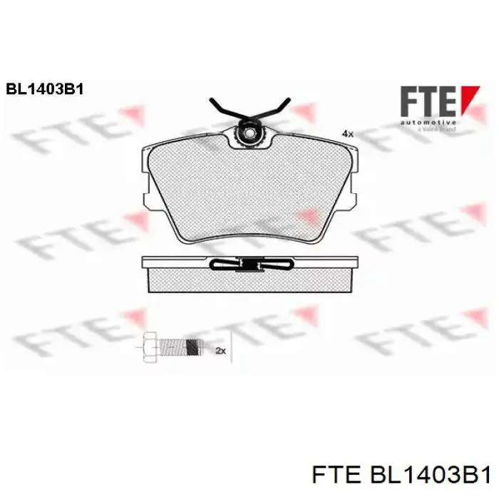 Задние тормозные колодки BL1403B1 FTE