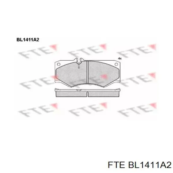 BL 1411 A2 FTE колодки тормозные передние дисковые