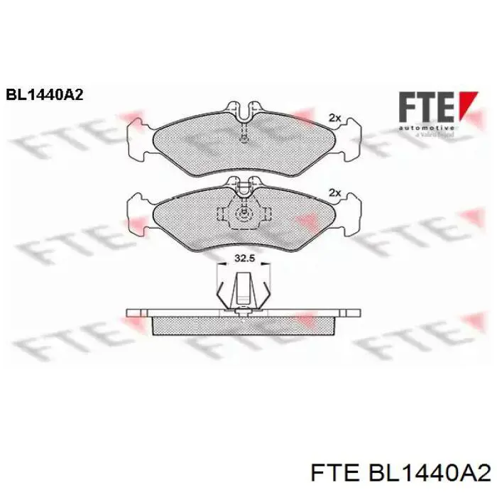 BL1440A2 FTE задние тормозные колодки