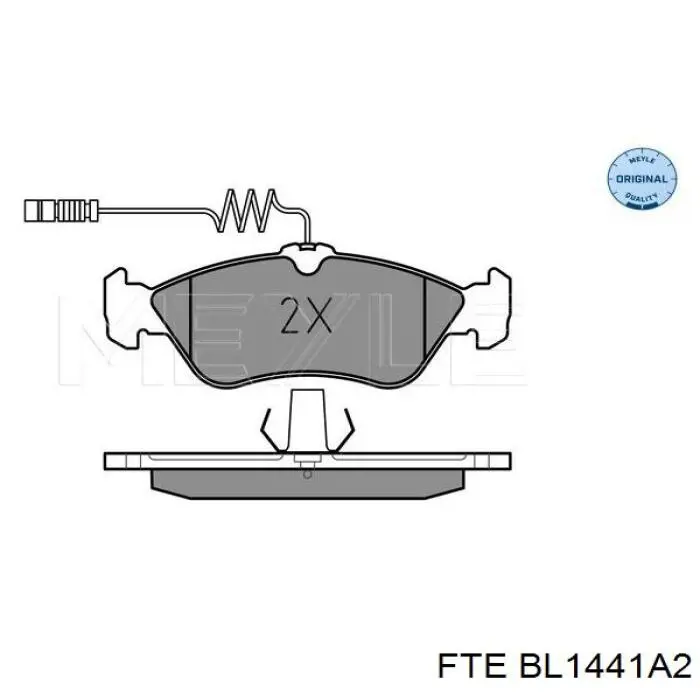 Задние тормозные колодки BL1441A2 FTE