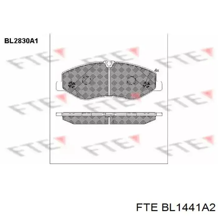 BL1441A2 FTE Колодки тормозные дисковые комплект