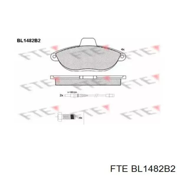 BL1482B2 FTE колодки тормозные передние дисковые