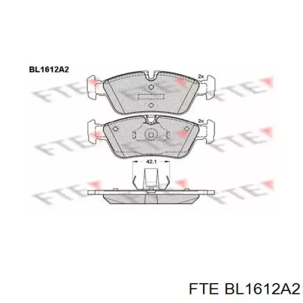 BL1612A2 FTE колодки тормозные передние дисковые